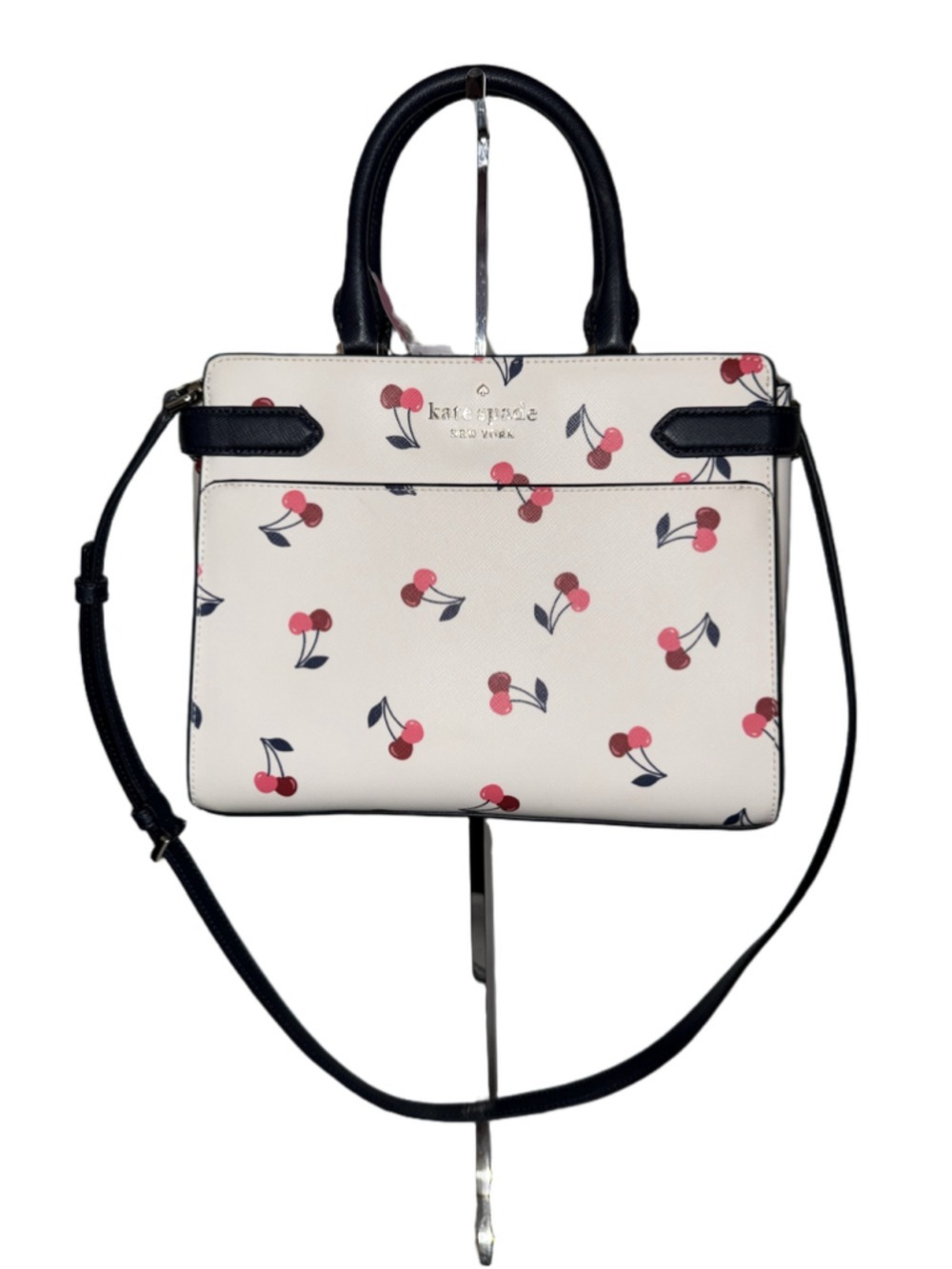 Kate Spade Staci Medium Satchel Bag Dancing Cherrie Cream Multi K6101 NWT - Picture 3 of 7